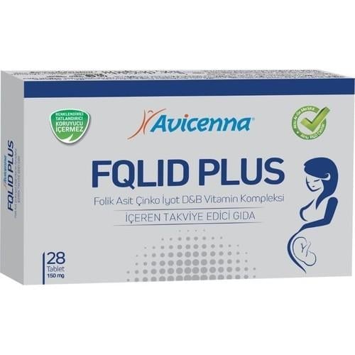 Avicenna Folid Plus Çinko İyot D -B Vitamin Kompleksi 28 Tablet