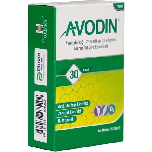 Avodin Avokado Yağı , Zencefil ve D3 Vitamini içeren takviye edici gıda
