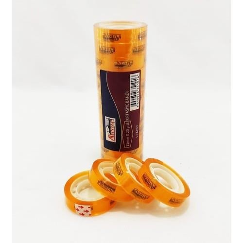 Ayıntap 11 mm x 20 Yrd. Şeffaf Ofis Para Bandı 12'li Paket