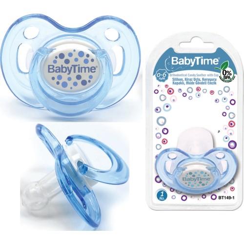 BabyTime Silikon Kiraz Uçlu Akide Desenli Gövdeli Emzik  N.3