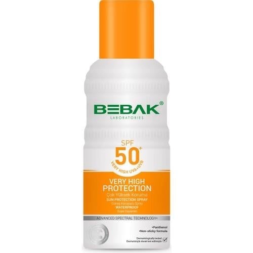 Bebak Spf 50+ Uva/uvb Işınlarına Karşı  Yüksek  Etkili  Güneş Koruyucu Sprey 150 ml