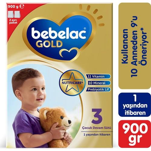 Bebelac Gold 3 Çocuk Devam Sütü 900 gr 1 Yaşından İtibaren