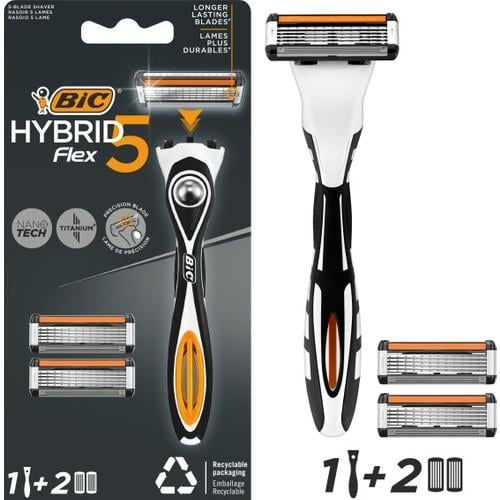 Bic Flex 5 Hybrid Erkek Tıraş Bıçağı 1 Sap + 2 Başlık (5 Bıçak)