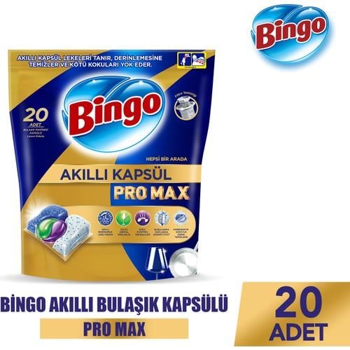 Bingo Akıllı Kapsül Pro Max Bulaşık Makinesi Deterjanı Tableti 20 Adet