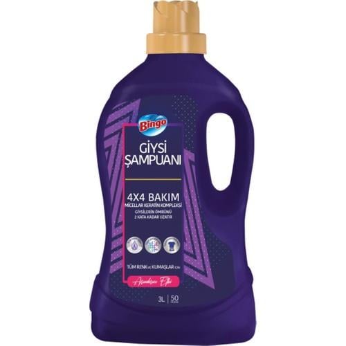 Bingo Giysi Şampuanı 3 lt Arındırıcı Etki ve Hoş Koku ile Derinlemesine Temizlik