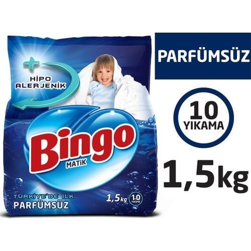 Bingo Matik Hipoalerjenik Toz Deterjan Parfümsüz 1,5 kg