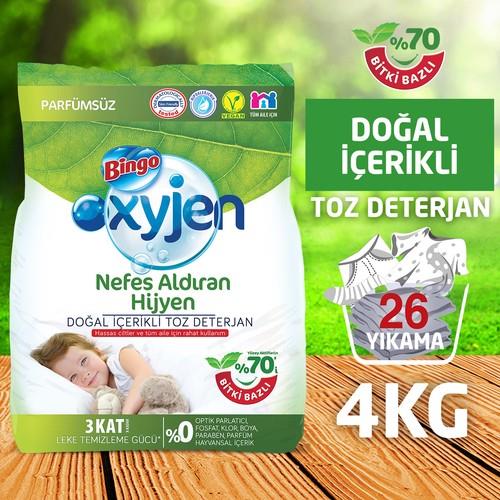 Bingo Oksijen Doğal İçerikli  Toz Çamaşır Deterjanı 4 Kg