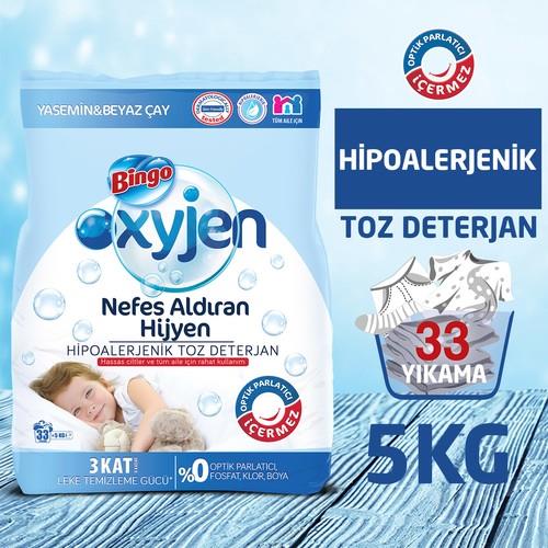 Bingo Oksijen Hipoalerjenik Toz Çamaşır Deterjanı 5 Kg