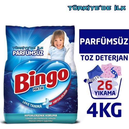 Bingo Parfümsüz Toz Çamaşır Deterjanı 4 Kg