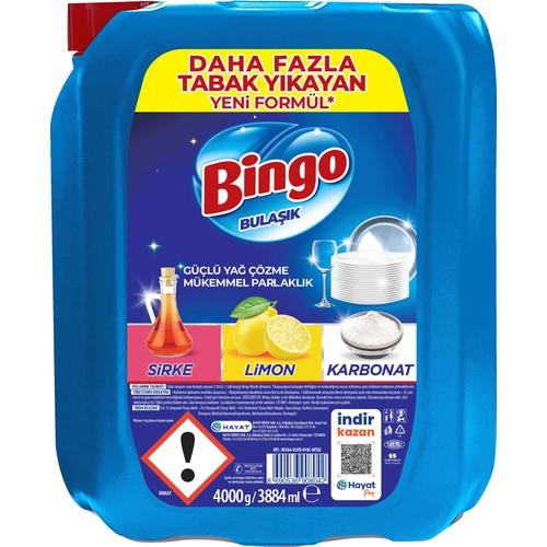 Bingo Sıvı Bulaşık Deterjanı 4 KG Limon Kokulu