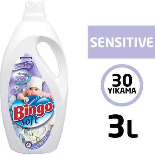 Bingo Soft Çamaşır Yumuşatıcısı Bebeğimin Kokusu 3 l Hipoalerjenik Boya ve Fosfat İçermez 30 Yıkama