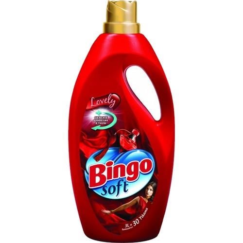 Bingo Soft Çamaşır Yumuşatıcısı Lovely Karışık Koku 3 l Fosfatsız Doğada Çözünebilir 30 Yıkamalık