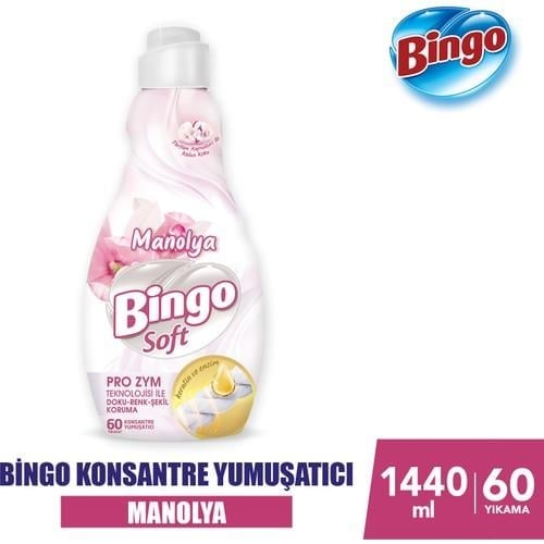 Bingo Soft Konsantre Çamaşır Yumuşatıcısı Manolya Bahçesi 1440 ml