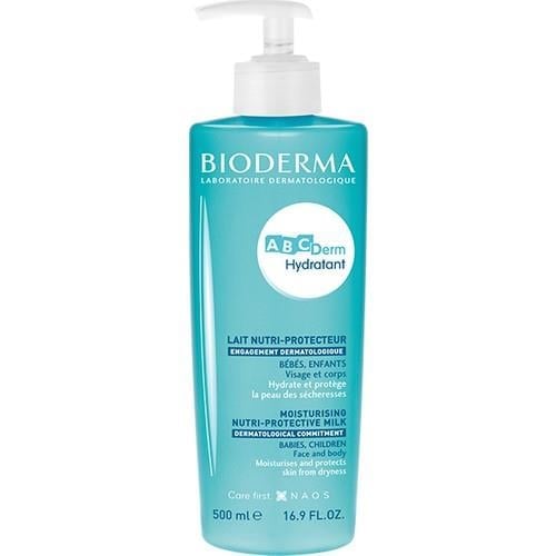 Bioderma ABCDerm Hydratant Bebek Vücut ve Yüz Nemlendirici Süt 500 ml Doğal İçerikli Hassas Ciltler İçin