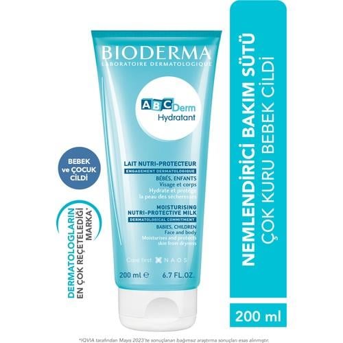 Bioderma ABCDerm Hydratant Lotion Bebek Cildi İçin Yoğun Nemlendirici, Onarıcı Süt Formda Bakım Kremi 200 ml