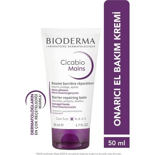 Bioderma Cicabio Hasar Görmüş Eller için Shea Yağı İçeren Onarıcı Bakım Kremi 50 ml