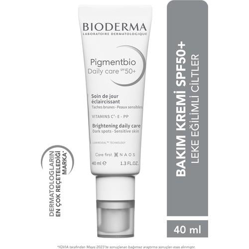Bioderma Pigmentbio Daily Care Gündüz Kremi 40 ml C ve E Vitaminli Leke Karşıtı SPF50+ Nemlendirici