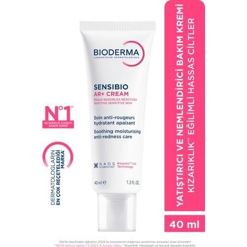 Bioderma Sensibio Ar+ Krem 40 Ml Dermatolojik Olarak Test Edilmiş Hassas Ciltler İçin