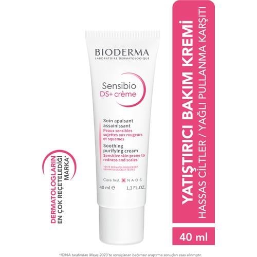 Bioderma Sensibio DS+ Kızarıklık ve Yağlı Pullanma Karşıtı Hindistan Cevizi Yağlı Bitkisel Özlü Bakım Kremi 40 ml