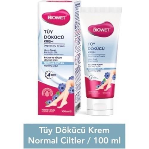 Biowet Tüy Dökücü Krem Normal Ciltler İçin 100 ml Uzun Süreli Pürüzsüzlük Sağlar