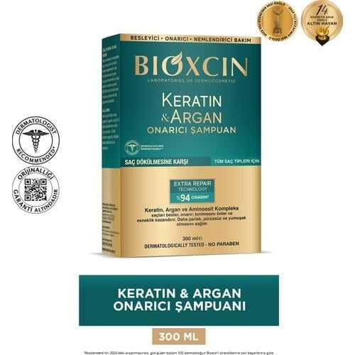 Bioxcin Keratin & Argan Onarıcı Şampuan 300 ml