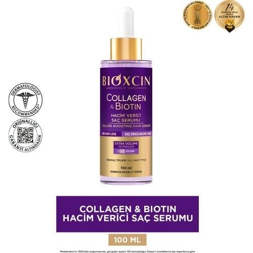 Bioxcin Kolajen ve Biotinli Hacim Artırıcı Saç Serumu 100 ml – Saç Dökülmesine Karşı, Tüm Saç Tiplerine Uygun