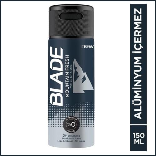 Blade Mountain Fresh Erkek Deodorant 150 Ml Hızlı Kurur, Leke Bırakmaz