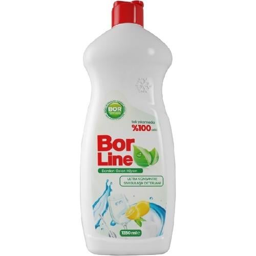 Borline Yerli Üretim Bor Katkılı 1350 ml Limon Kokulu Sıvı Bulaşık Deterjanı