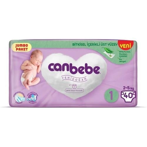 Canbebe 1 Beden Avantaj Yenidoğan Bebek Bezi 2 - 5 kg 40 Adet