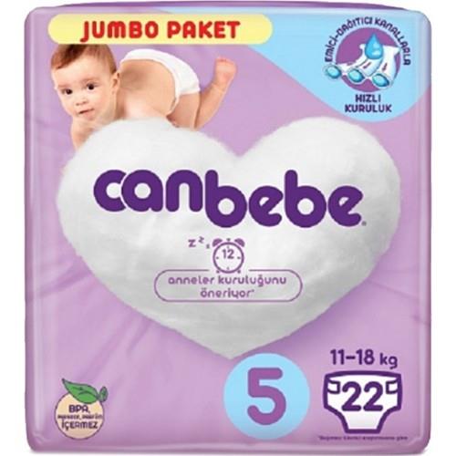 Canbebe 5 Numara Bebek Bezi Junior 11-18 kg Jumbo Paket 22 Adet