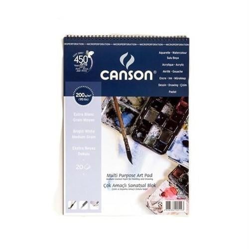 Canson Finface Çok Amaçlı Sanatsal Blok 200 Gr. Spiralli A5 20 Sayfa