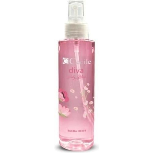 Cecile Diva Kadın Body Mist 150 ml Çiçeksi ve Ferah Koku Uzun Süre Kalıcı Parfüm Sprey