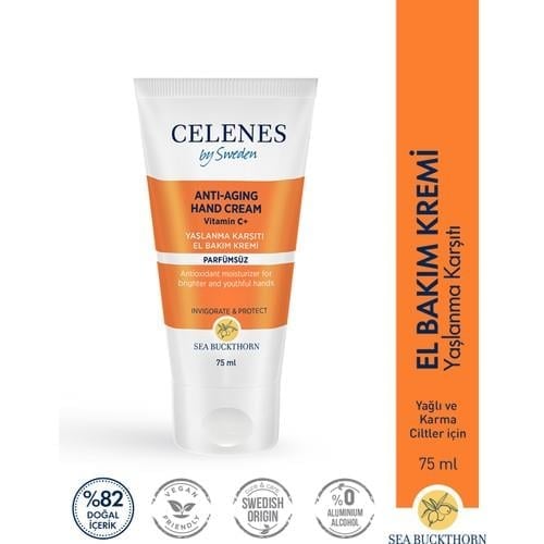 Celenes By Sweden Oblepikha El Kremi 75 ml Kırışıklık Karşıtı Nemlendirici Paraben ve Alkol İçermez