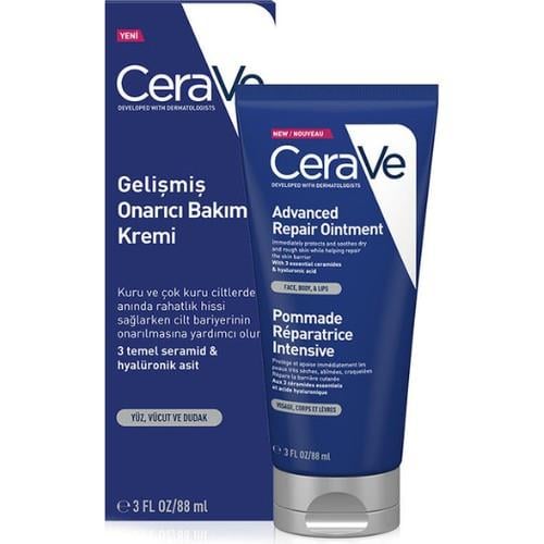 Cerave Advanced Onarıcı Bakım Kremi Yüz,Vücut ve Dudak 88 ml