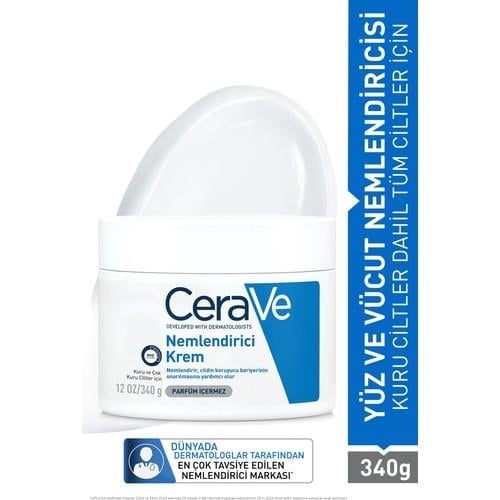 Cerave Nemlendirici Krem Kuru Ciltler Seramid ve Hyalüronik Asit İçerikli 340 gr