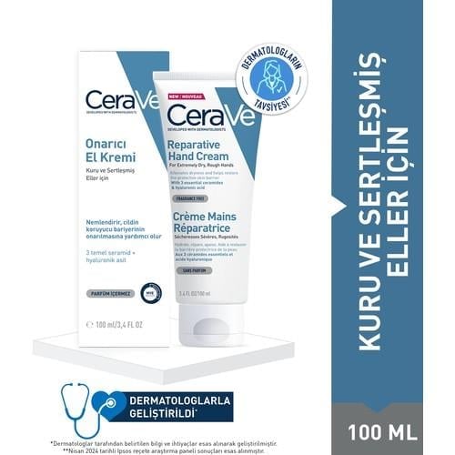 Cerave Onarıcı El Kremi 100 ml
