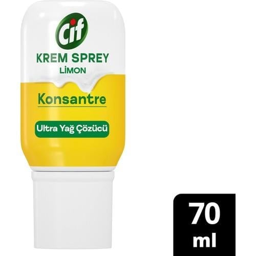 Cif Krem Sprey Konsantre Ultra Yağ Çözücü Limon 70 ml