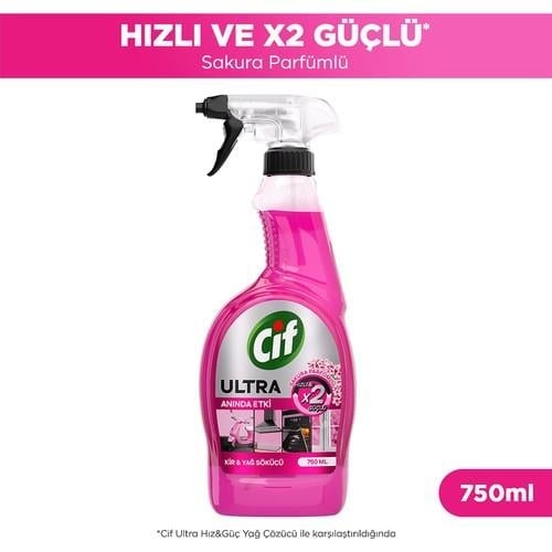 Cif Ultra Anında Etki Kir & Yağ Sökücü Sakura