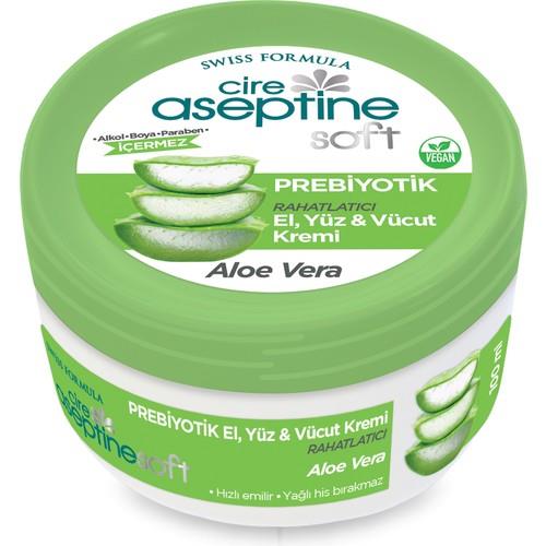 Cire Aseptine Soft Aloe Vera Nemlendirici Bakım Kremi Prebiyotik Etkiyle 100 ml Normal Ciltler İçin