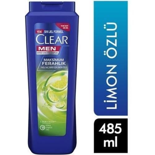 Clear Men Kepeğe Karşı Etkili Şampuan Maksimum Ferahlık Limon Özlü 485 ml