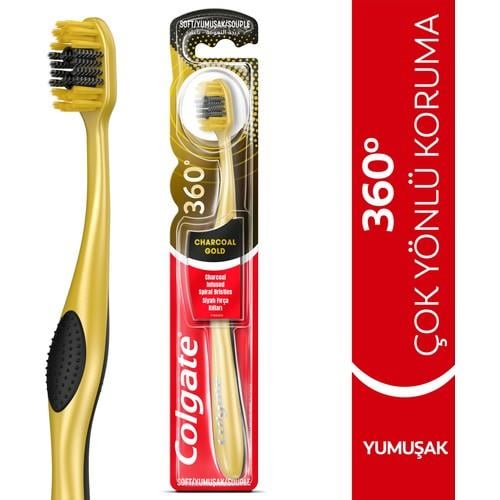 Colgate 360 Charcoal Gold Çok Yönlü Koruma Yumuşak Diş Fırçası