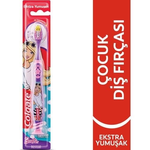 Colgate Çocuk Diş Fırçası Ekstra Yumuşak Barbie/Spiderman Temalı 6+ Yaş İçin 1 Adet