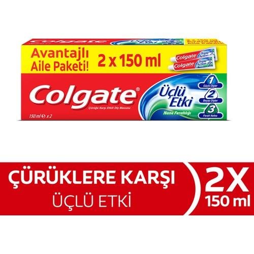 Colgate Diş Macunu Üçlü Etki 2x150 ml