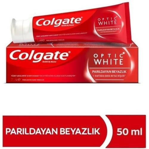 Colgate Optic White Diş Macunu Parıldayan Beyazlık Etkisiyle 50 ml Ferahlatıcı Aroma