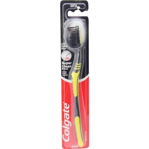 Colgate Süper Clean Black Orta Diş Fırçası Sarı