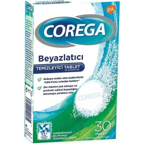 Corega Protez Diş Temizleyici 30 Tablet Anti Alerjik Antibakteriyel Beyazlatıcı Nane Aromalı