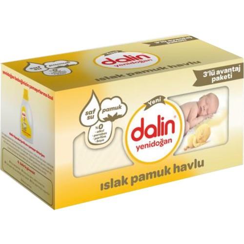 Dalin Yenidoğan Islak Pamuk Havlu 3x40lı