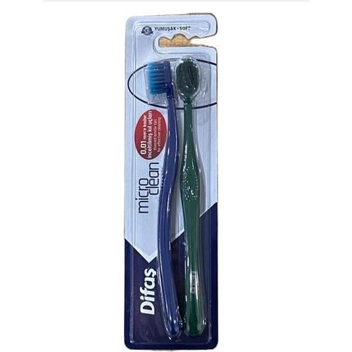 Difaş Micro Clean Inceltilmiş Yumuşak Soft 2'li Diş Fırçası