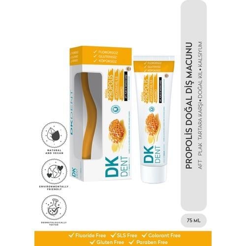 DKDENT Doğal Propolis Özlü Diş Macunu (Fırçalı) 75 ml