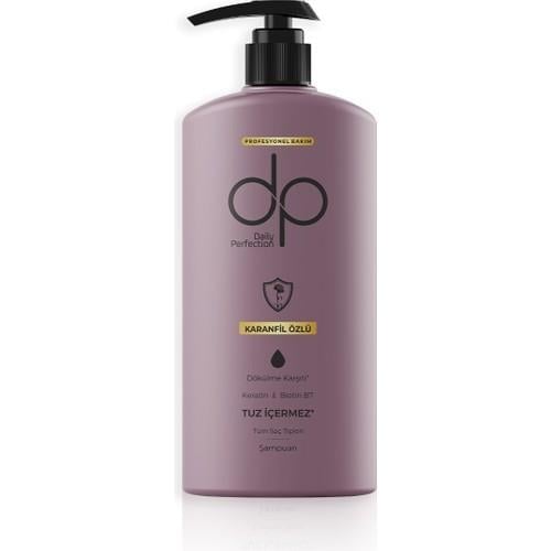 Dp Daily Perfection Dökülme Karşıtı Şampuan - Karanfil Özlü, Pro-Keratin ve Biotin Destekli, Tuzsuz Formül, 500 ml, Paraben İçermez